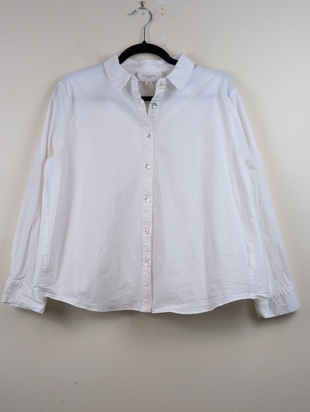 Tuckernuck Pomander Place White Button Front Cotton Shirt Top Size XL Relaxed